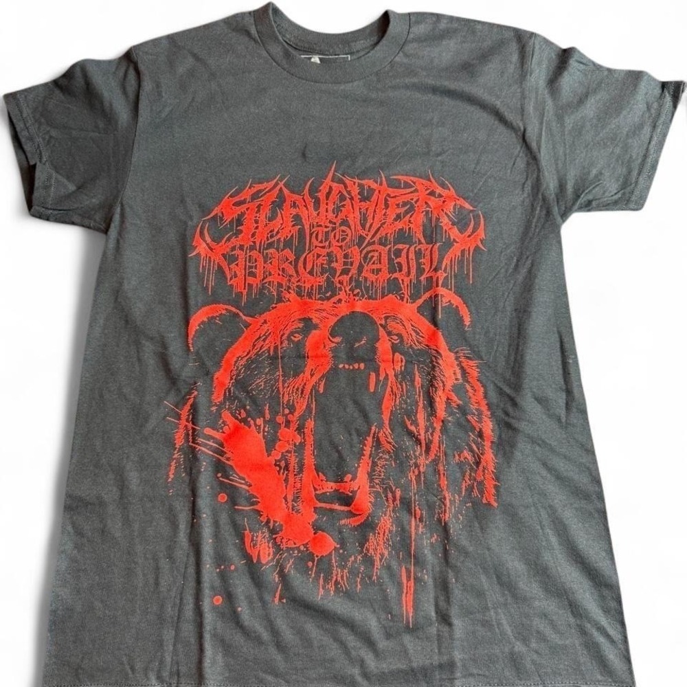 Slaughter to Prevail Bear Graphic T-Shirt Sumerian Records Black Small NWOT